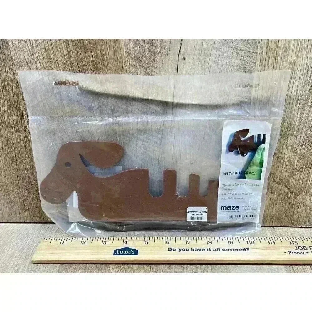 Metal Wall Hook Kids The Ark Moose Brown Weenie Dog Daushaund Container Store